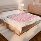 Preppy Bows & Candy Cane Velveteen Blanket