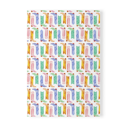 Watercolor Cowboy boots Softcover Notebook