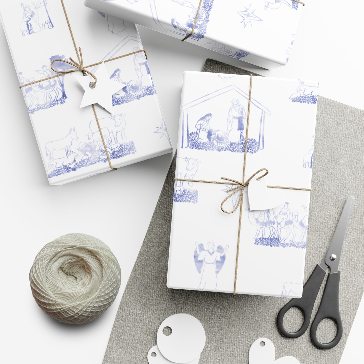 Nativity Toile Gift Wrap