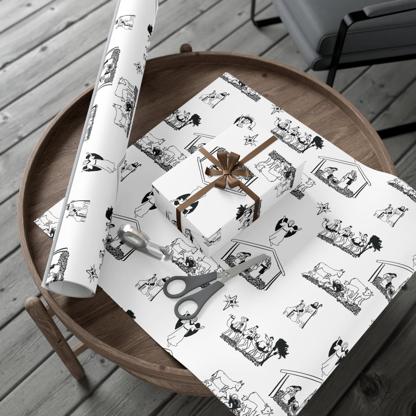 Nativity Toile Gift Wrap