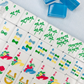 Mint & Roses  Mahjong Tile Set with Matching Mat & Shufflers