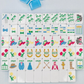 Mint & Roses  Mahjong Tile Set with Matching Mat & Shufflers