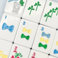 Mint & Roses  Mahjong Tile Set with Matching Mat & Shufflers