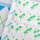 Mint & Roses  Mahjong Tile Set with Matching Mat & Shufflers
