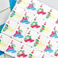 Mint & Roses  Mahjong Tile Set with Matching Mat & Shufflers