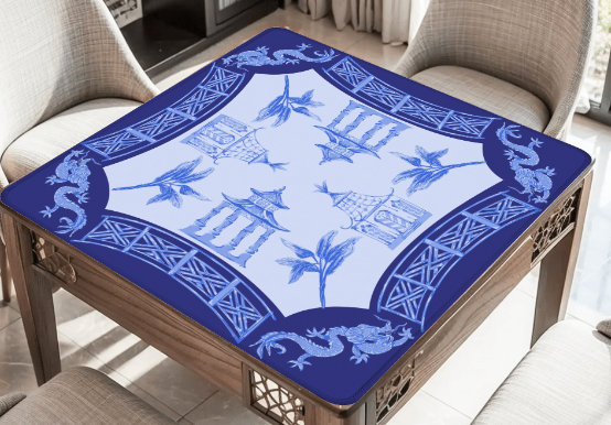 Watercolor Pagoda Mahjong Mat
