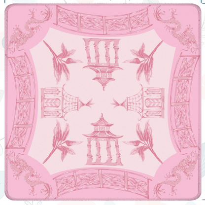 Watercolor Pagoda Mahjong Mat