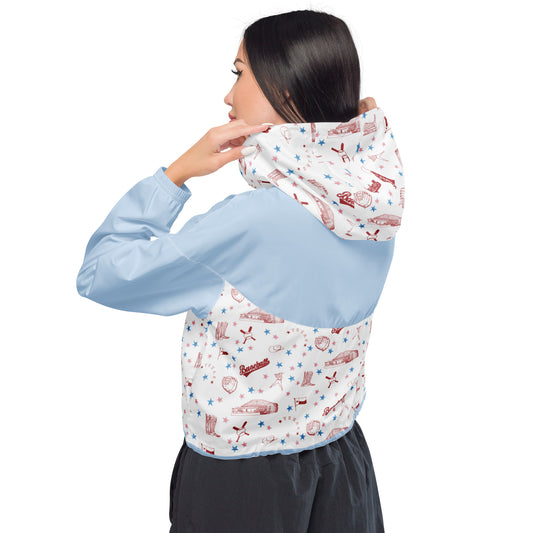Texas Rangers Hometeam Toile (TM) Cropped Windbreaker